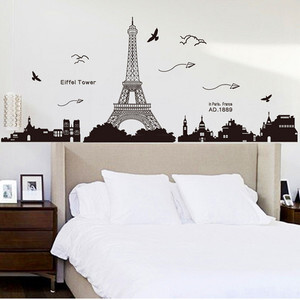 Decal dán tường tháp Eiffel KK049