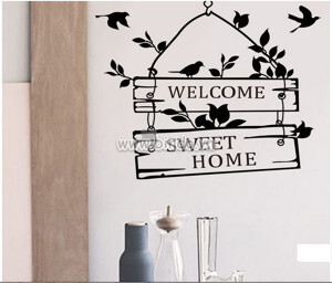 Decal trang trí dán tường bảng welcome 2