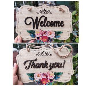 Decal trang trí dán tường bảng welcome 2