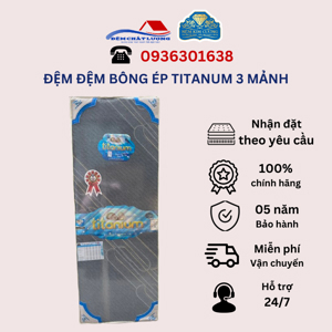 Nệm bông gấp Titanium 3 mảnh