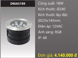 Đèn âm dưới nước Duhal DMA5189