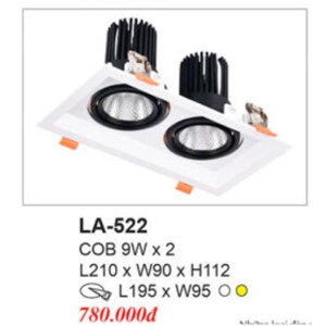 Đèn âm trần Euroto LA-522
