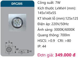 Đèn âm trần led chiếu điểm Duhal DFC205