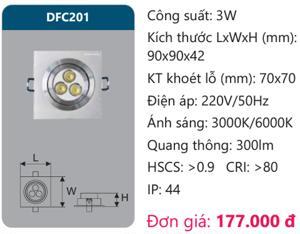 Đèn âm trần led chiếu điểm Duhal DFC201