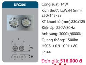 Đèn âm trần led chiếu điểm Duhal DFC206