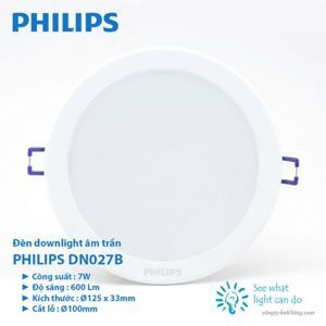 Đèn âm trần LED Philips DN027B LED6 D100 7W