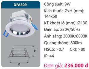 Đèn âm trần led tán quang Duhal DFA509