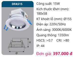 Đèn âm trần led tán quang Duhal DFA515