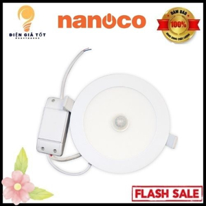 Đèn âm trần Nanoco NSD096S - siêu mỏng, cảm biến, 9W