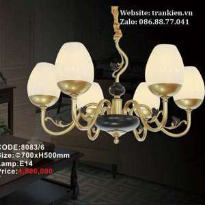 Đèn chùm chao thủy tinh cao cấp decor  quán cafe 8083/6