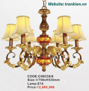 Đèn chùm  chao thủy tinh CH0338/6