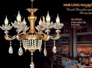 Đèn chùm chao thủy tinh NC 9903/6