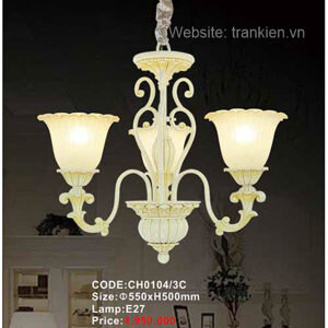 Đèn chùm  chao thủy tinh trang trí phòng khách, phòng ngủ CH0104/3C