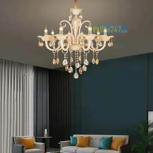 Đèn chùm  chao thủy tinh trang trí phòng khách, phòng ngủ NC 2102/8