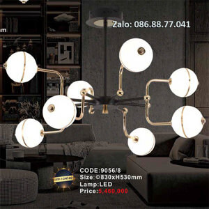 Đèn chùm  chao thủy tinh trang trí phòng khách, nhà hàng 9056/8