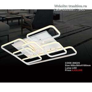 Đèn chùm  chao thủy tinh trang trí phòng khách 8082/6