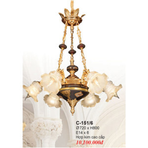 Đèn chùm cổ điển hợp kim C-151/6