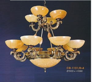 Đèn chùm đồng CĐ1131/8+4