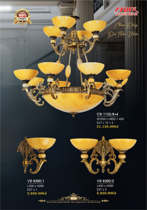 Đèn chùm đồng CĐ1132/8+4