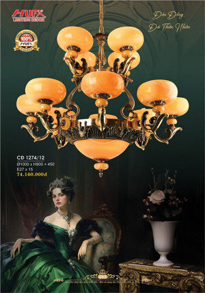Đèn chùm đồng CĐ1274/12