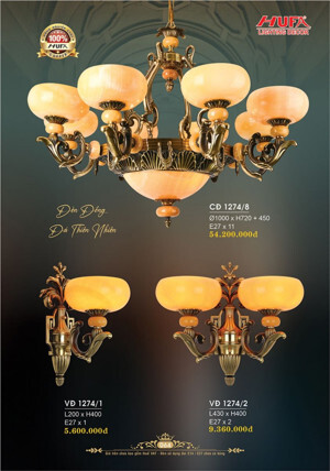 Đèn chùm đồng CĐ1274/8