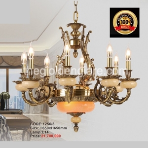 Đèn chùm đồng cổ điển 1256/8