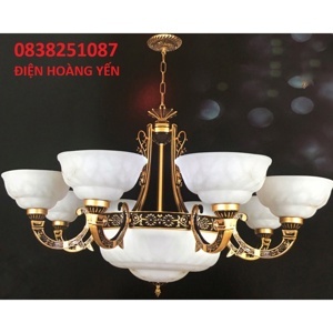 Đèn chùm đồng khối trang trí NetViet NC-004/8