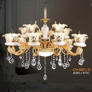 Đèn chùm đồng sang trọng decor nhà hàng, khách sạn CN-8801/15