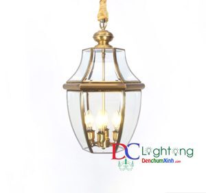 Đèn chùm đồng thả chao THD-01-21