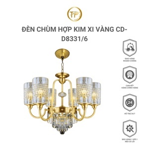 Đèn chùm hợp kim xi vàng CD-D8331/6