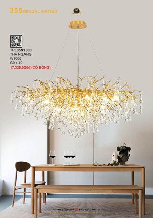 Đèn chùm pha lê cao cấp decor nhà hàng, khách sạn, biệt thự TPL05N1000