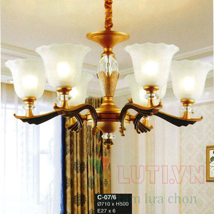 Đèn chùm pha lê nến C-07/6