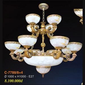 Đèn chùm pha lê nến C-7788/8+4