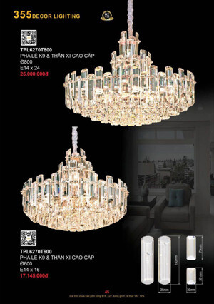 Đèn chùm thông tầng pha lê TPL6270T600
