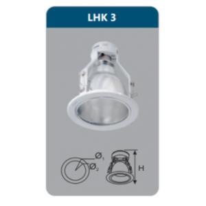 Đèn downlight âm trần Duhal có kiếng LHK3