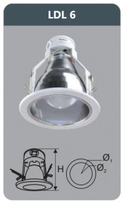 Đèn downlight âm trần Duhal LDL6