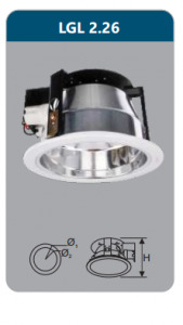 Đèn downlight âm trần Duhal LGL 2.26 (LGL2.26)