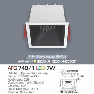 Đèn downlight led 1 chế độ  AFC 748/1 7W