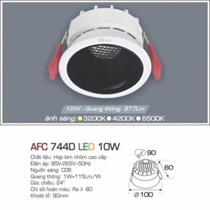 Đèn downlight led 1 chế độ  AFC 744D 10W