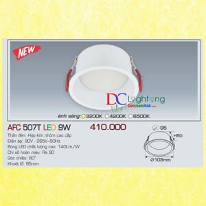 Đèn downlight led 1 chế độ  AFC 507T 9W