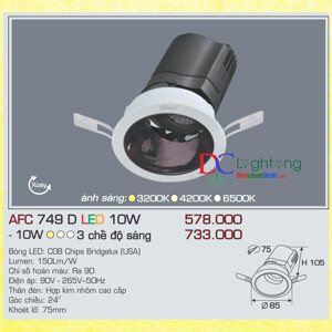 Đèn downlight led 1 chế độ  AFC 749D 10W