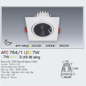 Đèn downlight led 1 chế độ  AFC 764/1 7W