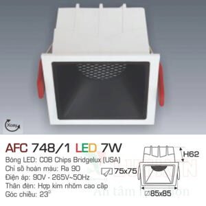 Đèn downlight led 1 chế độ  AFC 748/1 7W