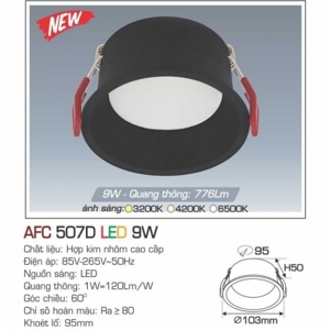 Đèn downlight led 1 chế độ  AFC 507D 9W