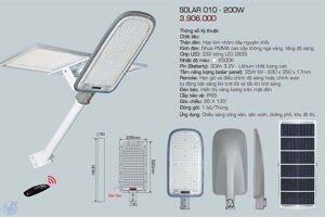 Đèn đường led Anfaco SOLAR 010-200W