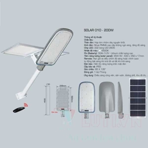 Đèn đường led Anfaco SOLAR 010-200W