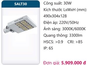 Đèn đường led Duhal 30w SALT30