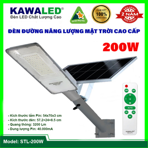 Đèn đường LED năng lượng mặt trời Kawaled STL-200W