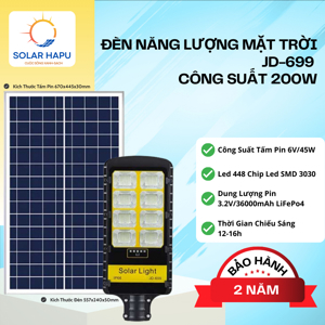 Đèn đường năng lượng mặt trời Jindian JD-699 200W