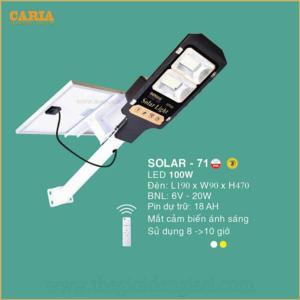 Đèn đường năng lượng mặt trời 100W Euroco SOLAR-71